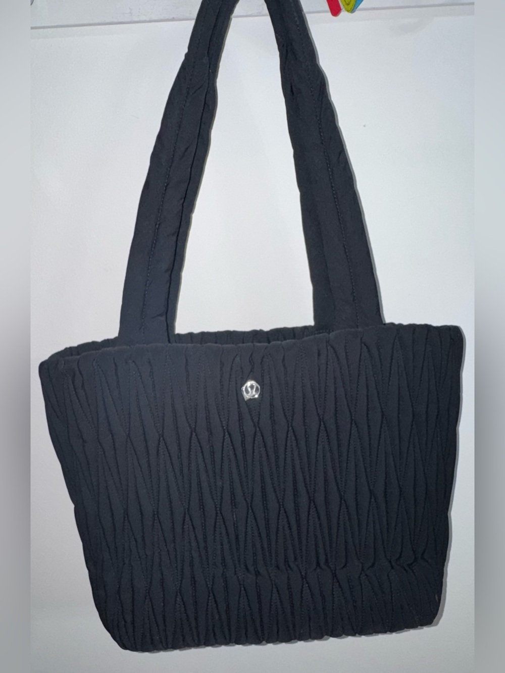lululemon athletica Black Quilted Tote